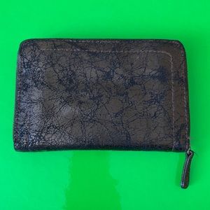 MNG by Mango black suede wallet